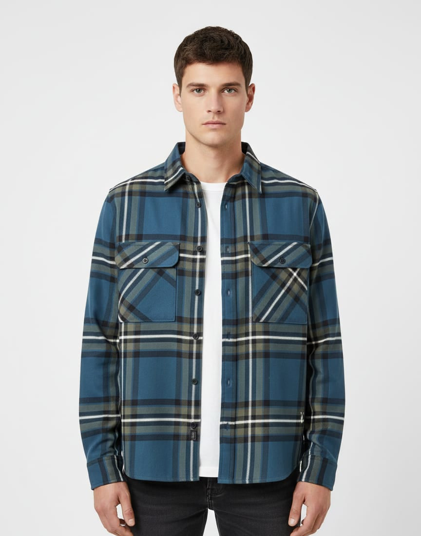 Overflap Blue Overshirt