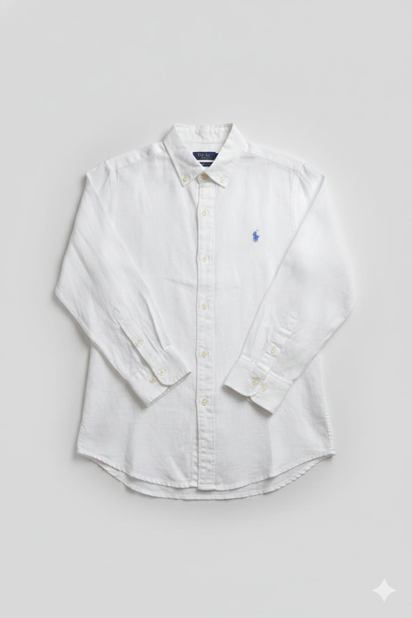 White Plain 100% Linen Shirt