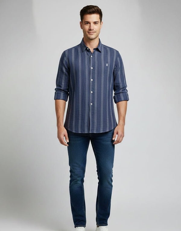 AS (Ramskull) - BLUE SHIRT WITH WHITE STRIPE