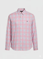 ALL(Ramskull)  - Checks Shirt White/pink