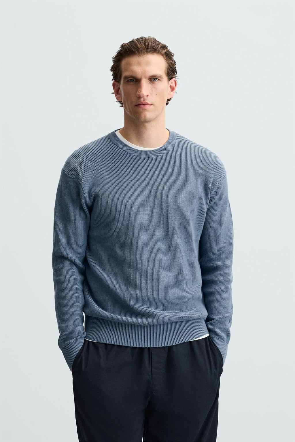 BASIC PURL KNIT SWEATER