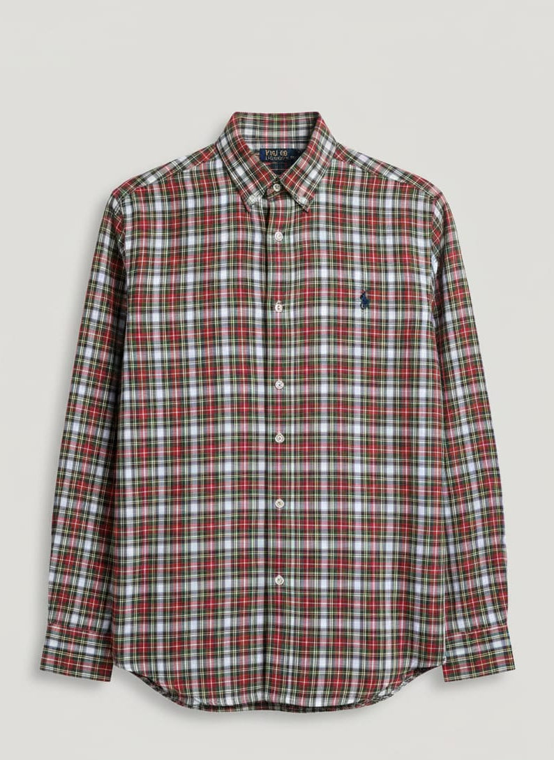 Plaid long-sleeve shirt