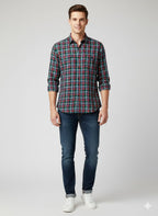 Multi Color Checked Regular Fit Casual Shirt
