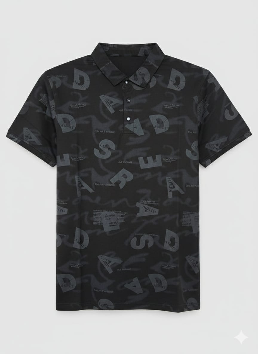 Abstract Black - Polo T-Shirt