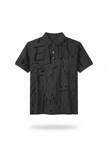 BE THE CHANGE - Black Polo T-Shirt
