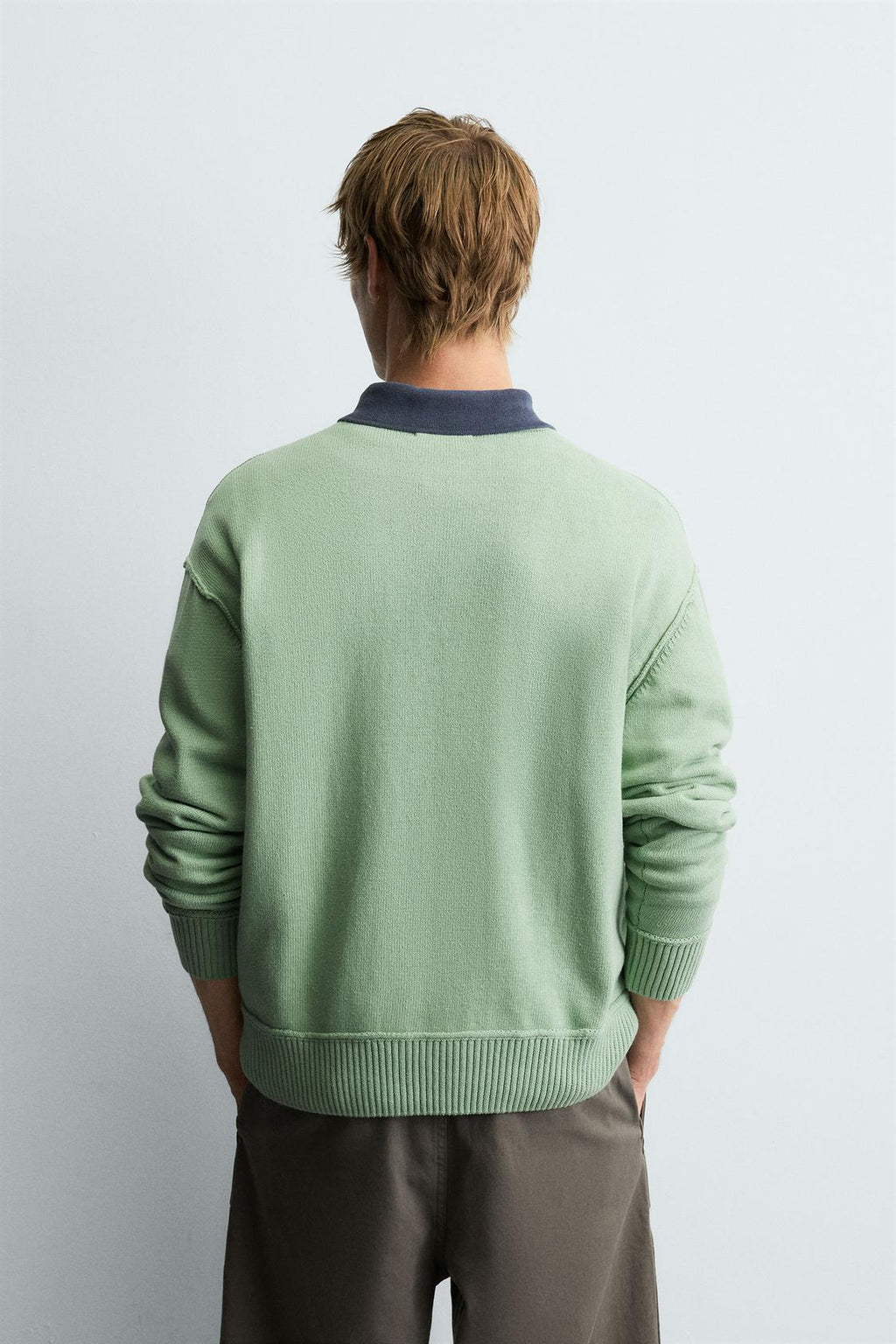 REVERSE EFFECT COTTON SWEATER