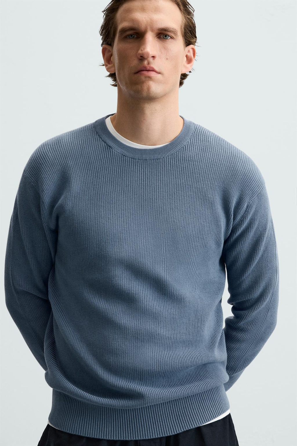 BASIC PURL KNIT SWEATER