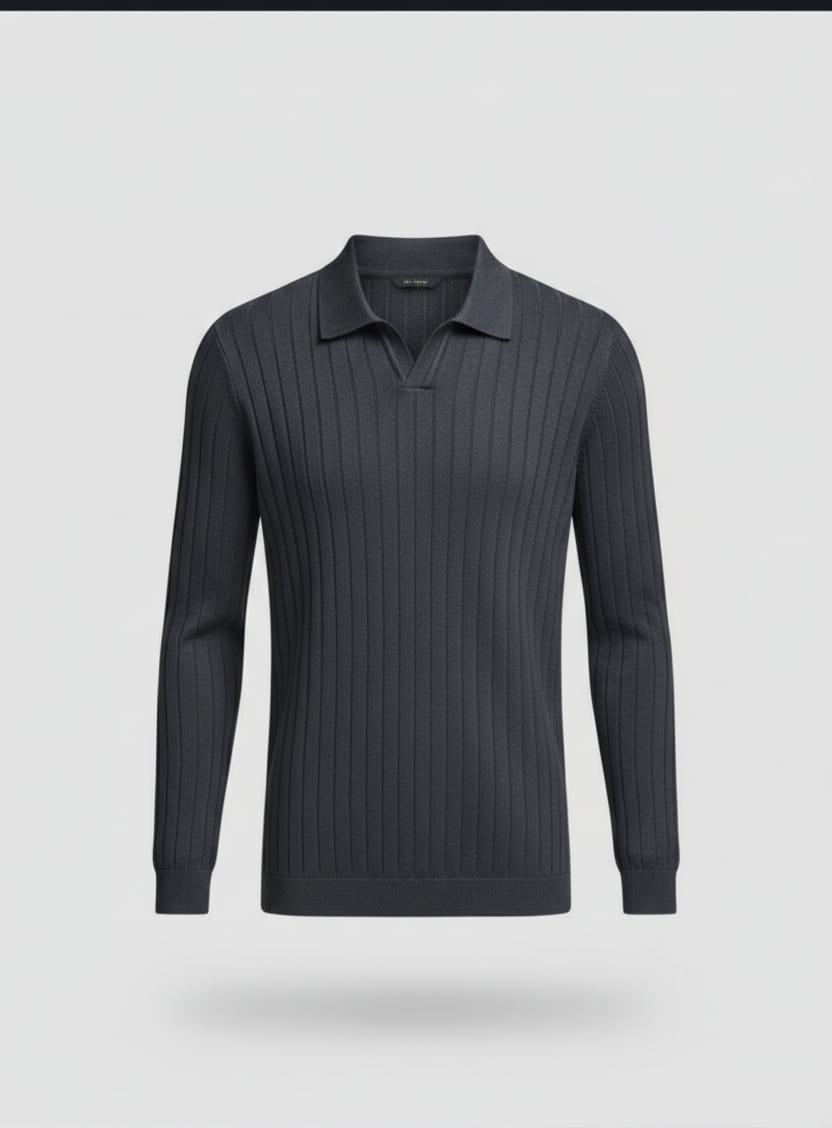 POLO KNIT FULL SLEEVES T-SHIRT