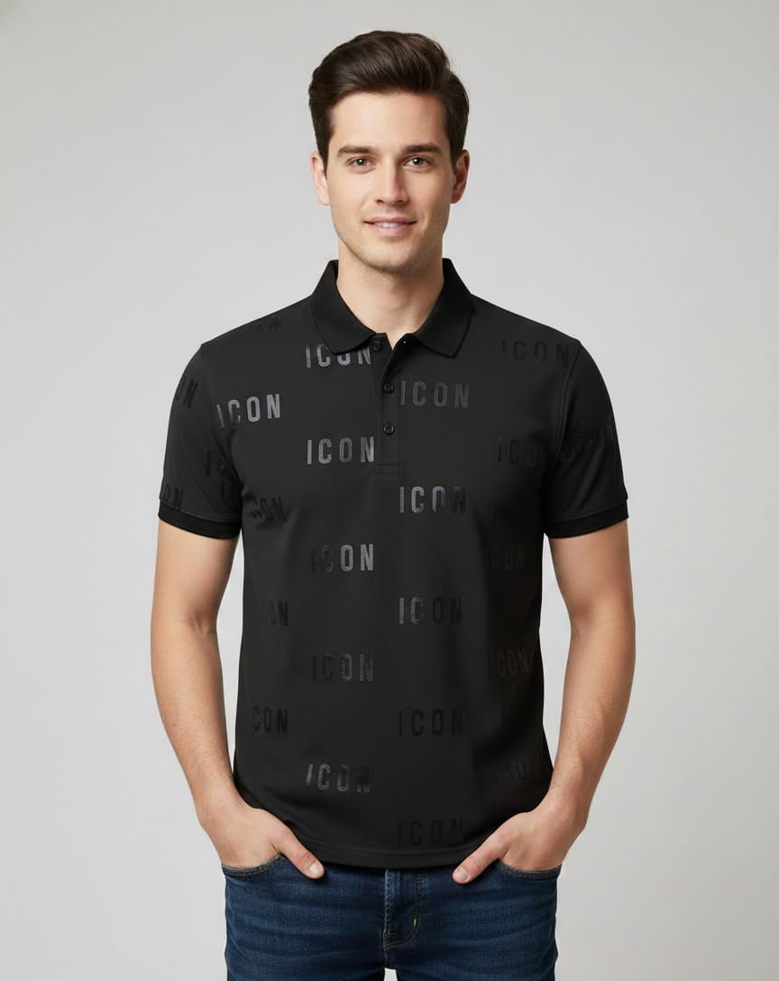 ICON - BLACK Polo T-Shirt