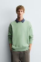 REVERSE EFFECT COTTON SWEATER