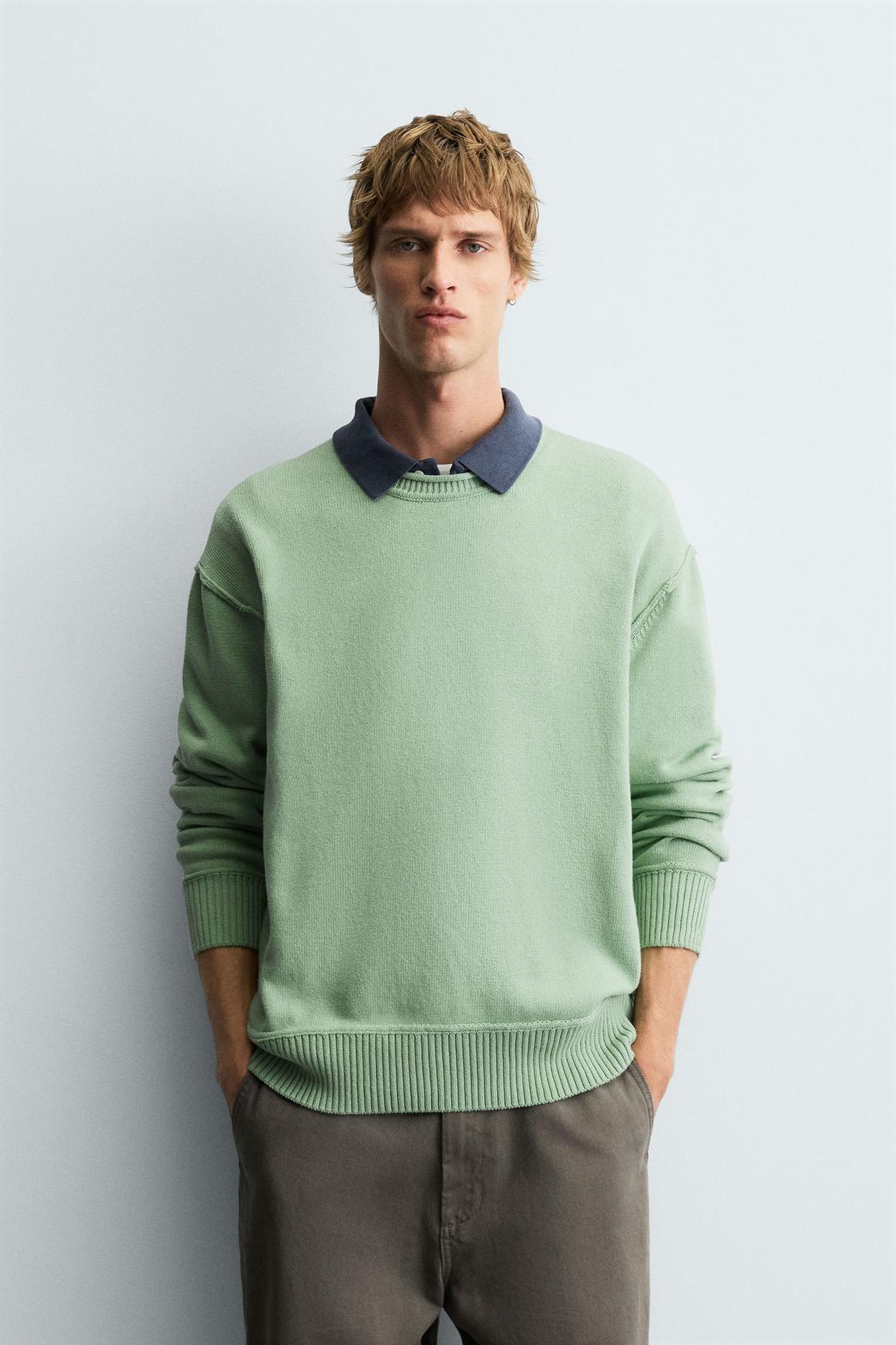REVERSE EFFECT COTTON SWEATER