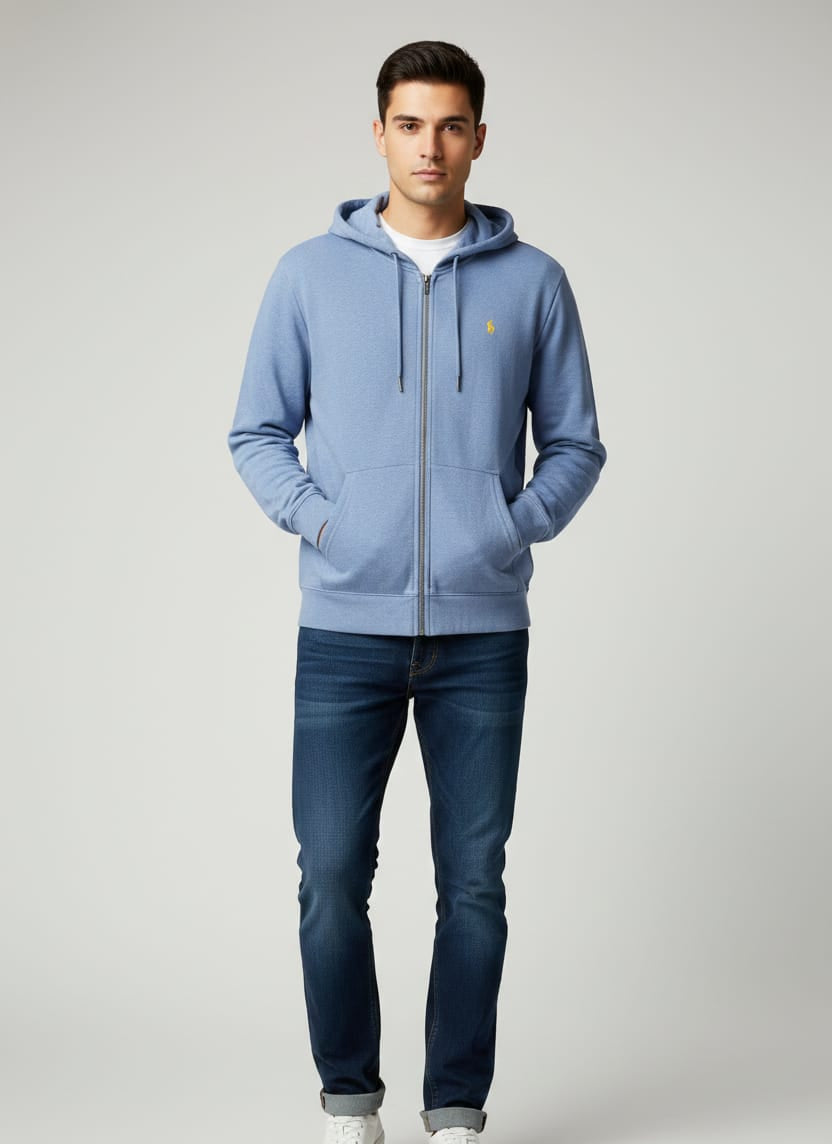 RL - HOODIE SWEATSHIRT (D. BLUE)