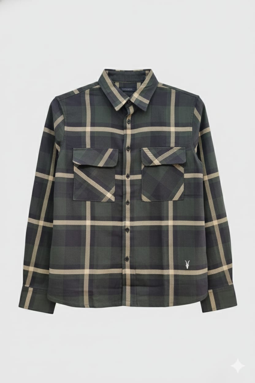 Overflap Green Overshirt