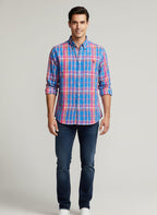 Melon Spa Royal Multi-Plaid Oxford Shirt